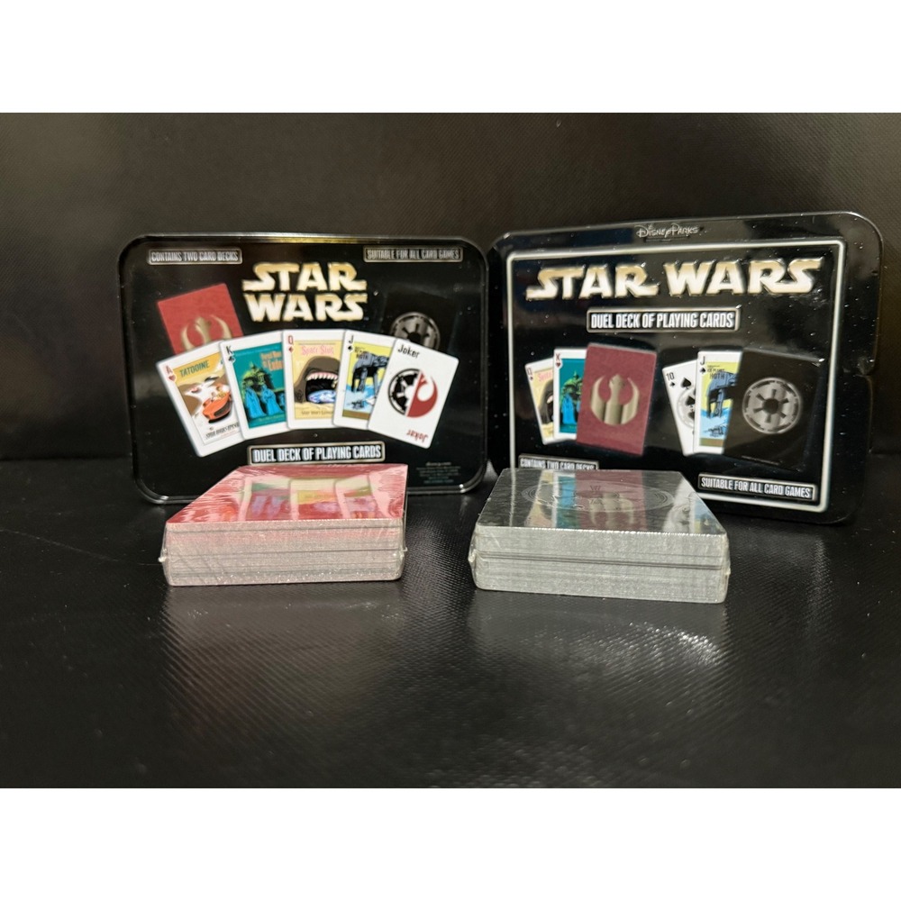 Star Wars Duel Deck Playing Cards Disney‎ Parks Tin Set NEW Sealed